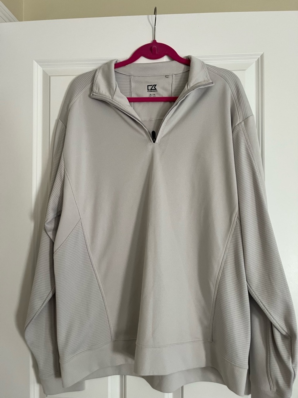 Cutter & Buck Light Gray Quarter-Zip Pullover